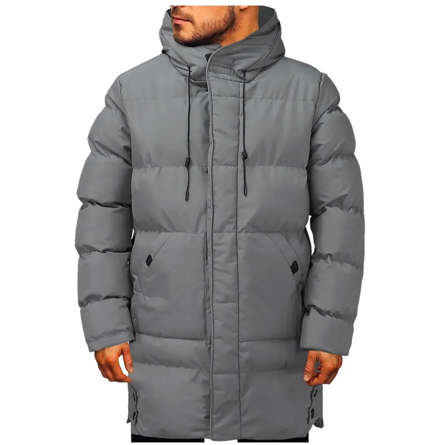 Veste d'hiver longue imperméable pour hommes