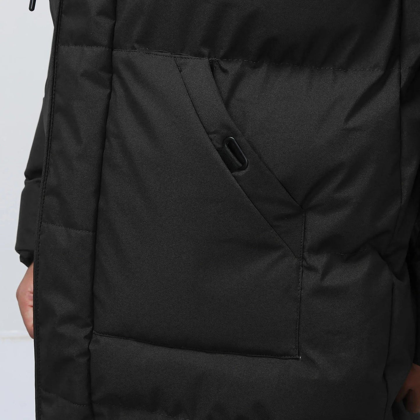 Veste d'hiver longue imperméable pour hommes