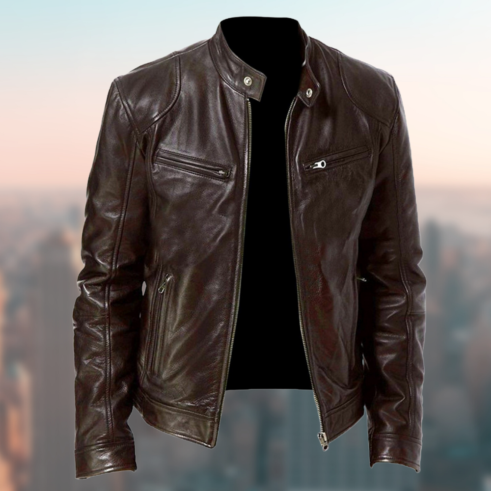 Veste en Cuir Élégante pour Hommes