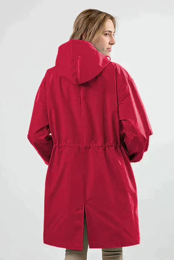 Élégant Manteau Long à Capuche Imperméable pour Femmes