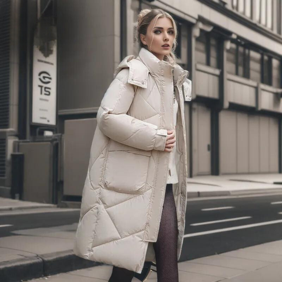 Manteau d'hiver solide pour femmes