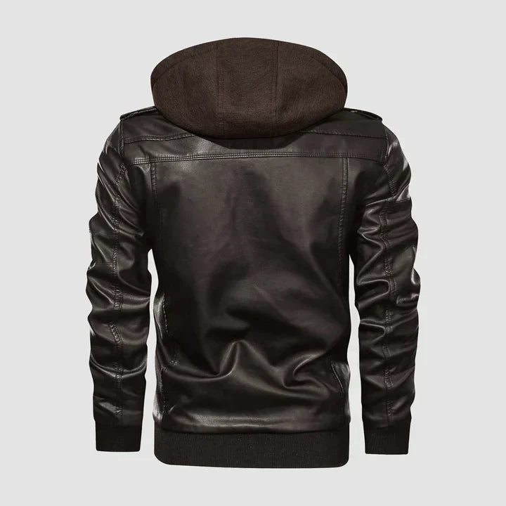 Veste de moto en cuir pour hommes