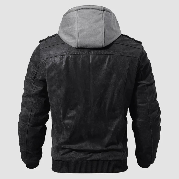 Veste de moto en cuir pour hommes