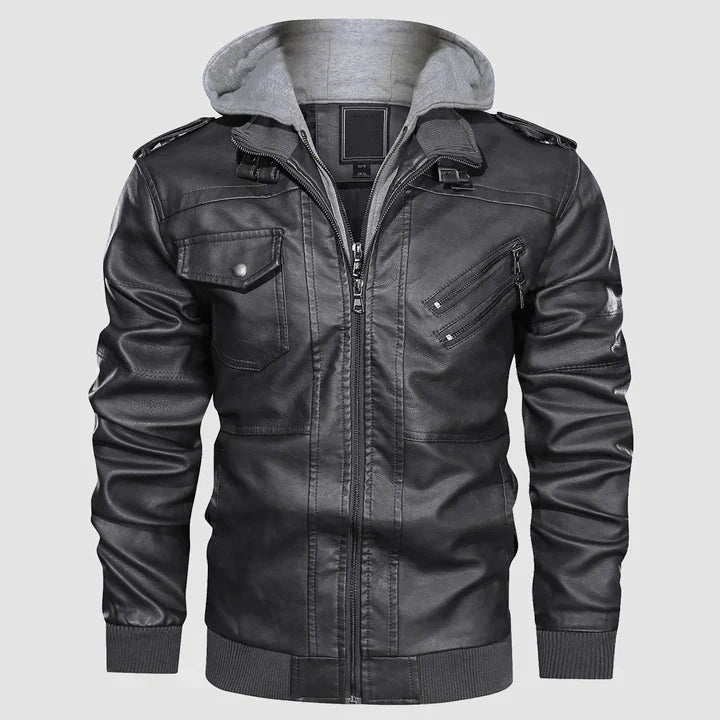 Veste de moto en cuir pour hommes