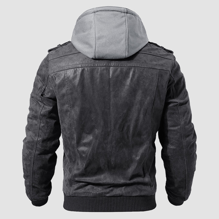 Veste de moto en cuir pour hommes