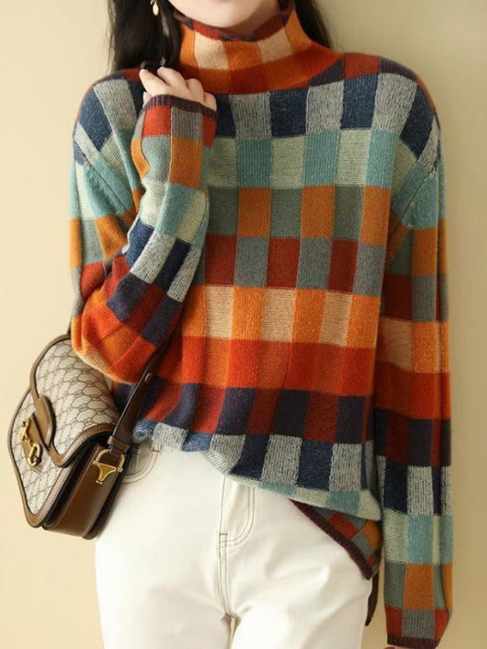 Pull Élégant à Col Roulé pour Femmes