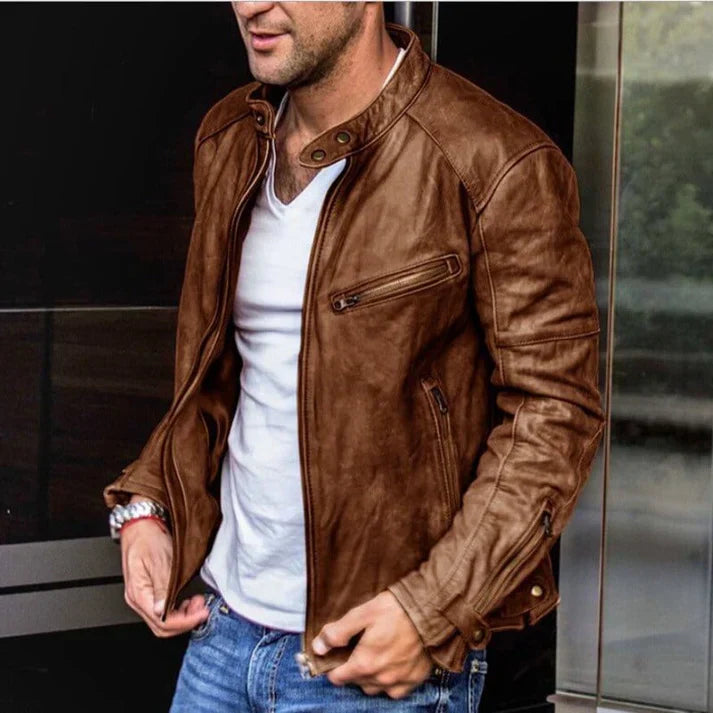 Veste en cuir pour hommes