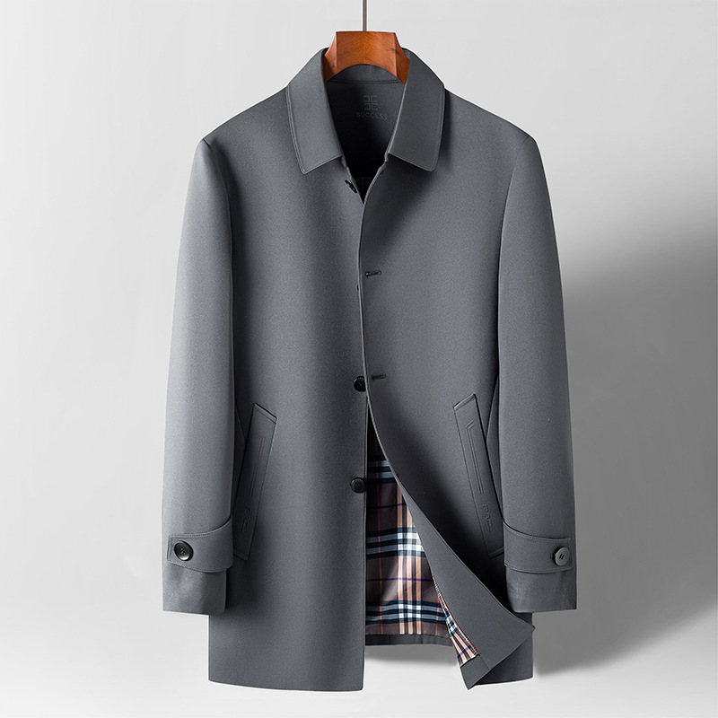 Manteau à Carreaux Élégant et Léger pour Homme