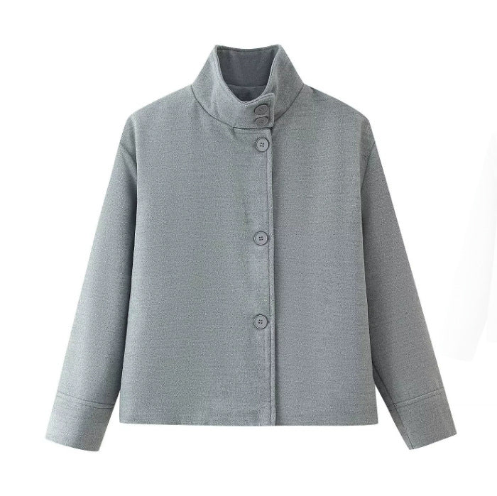 Veste Chic à Col Montant pour Femmes