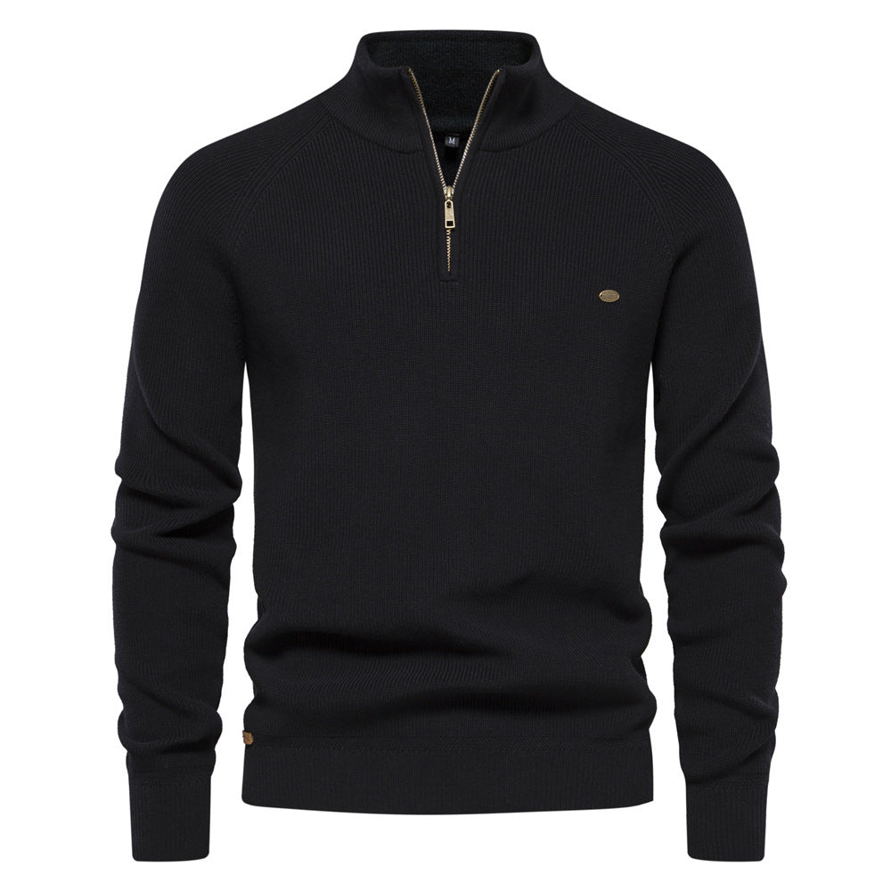 Pull Élégant à Col Montant pour Hommes
