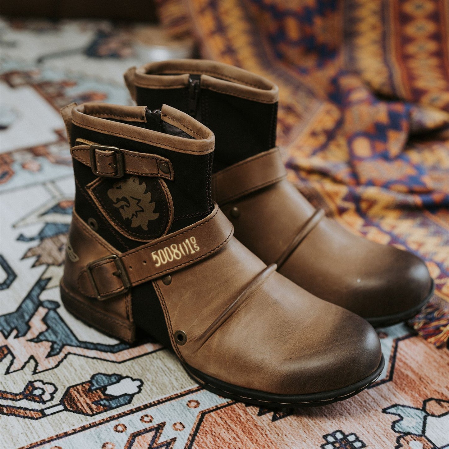 Bottes Vintage en Cuir Vegan pour Hommes
