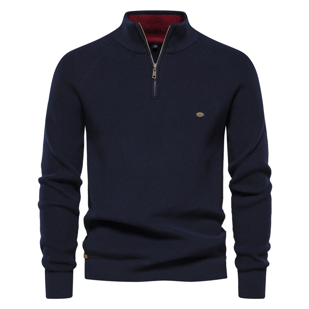 Pull Élégant à Col Montant pour Hommes
