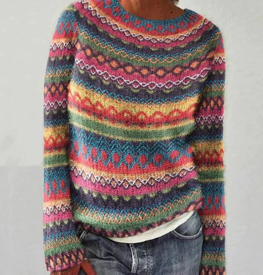 Pull Raffiné à Col Rond pour Femmes