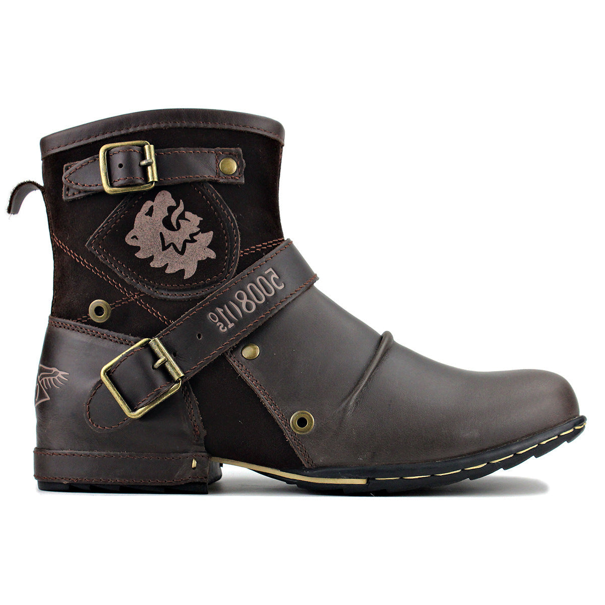 Bottes Vintage en Cuir Vegan pour Hommes