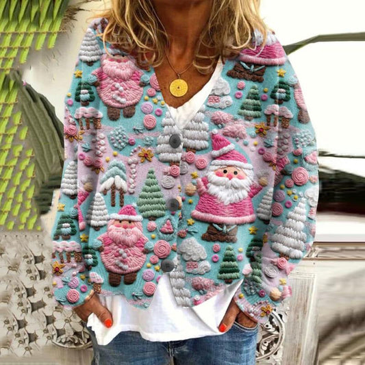 Gilet de ferme mignon avec broderie de mouton pour femmes