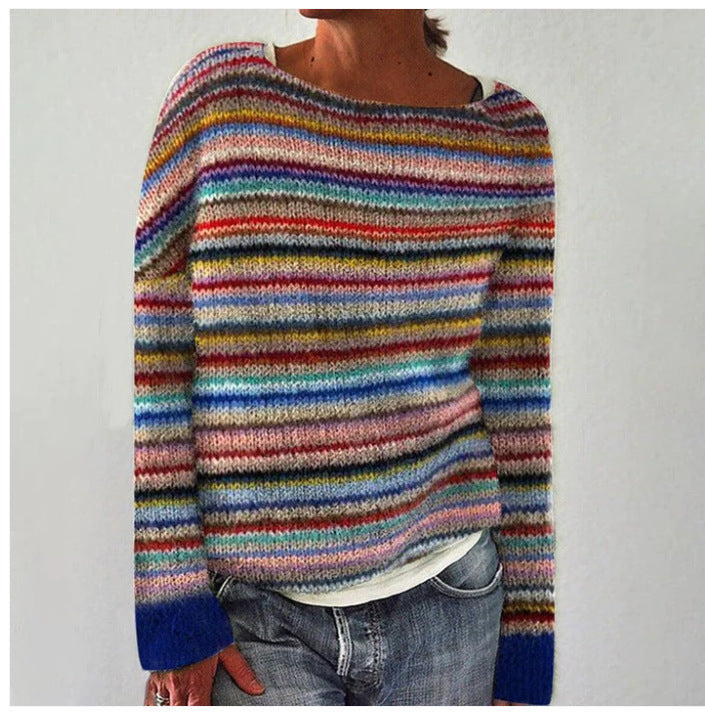 Pull Raffiné à Col Rond pour Femmes