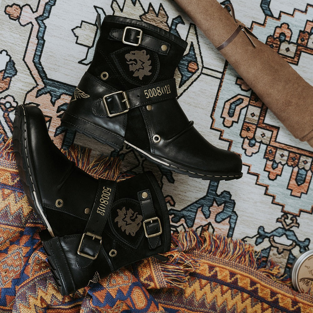 Bottes Vintage en Cuir Vegan pour Hommes