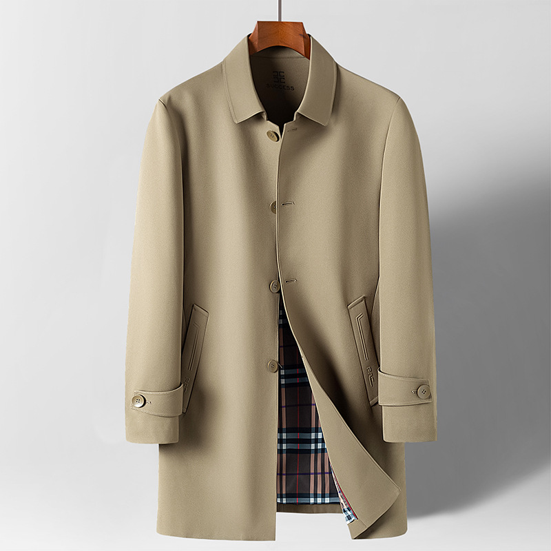 Manteau à Carreaux Élégant et Léger pour Homme
