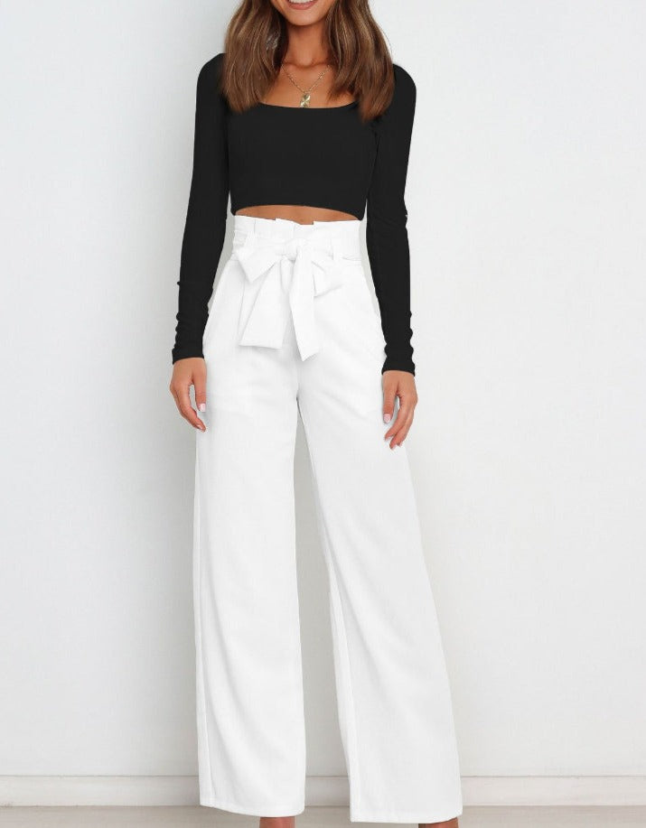 Pantalon Élegant à Jambe Large pour Femmes