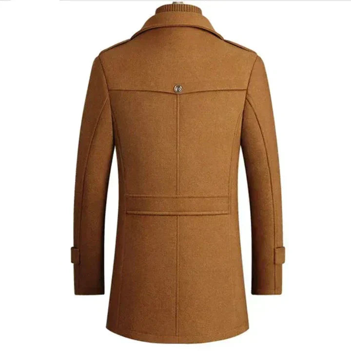 Trench-coat à col ouvert pour hommes