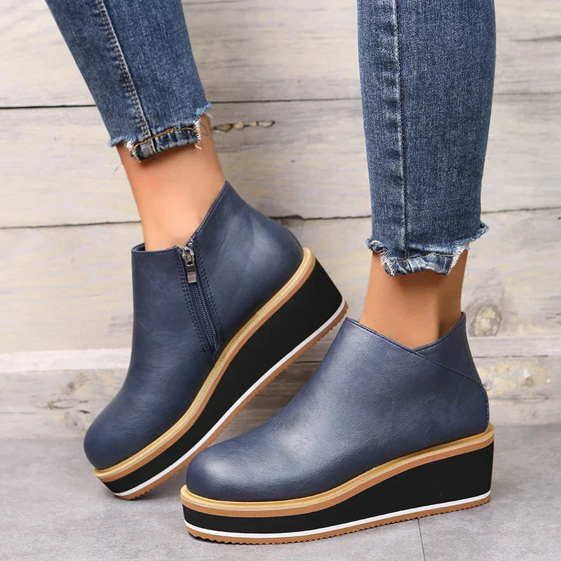 Bottines Élégantes avec Zipper pour Femmes
