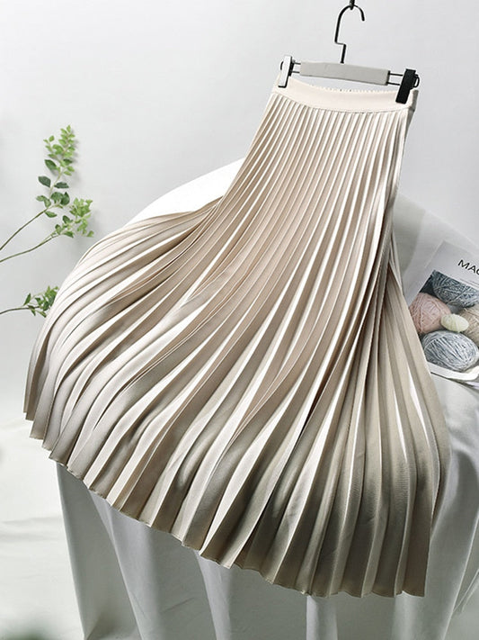 Chic Jupe Plissée Haute Taille pour Femmes