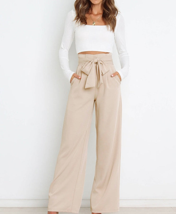 Pantalon Élegant à Jambe Large pour Femmes