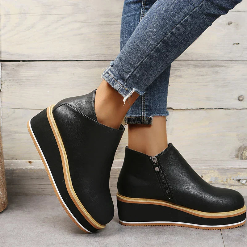 Bottines Élégantes avec Zipper pour Femmes