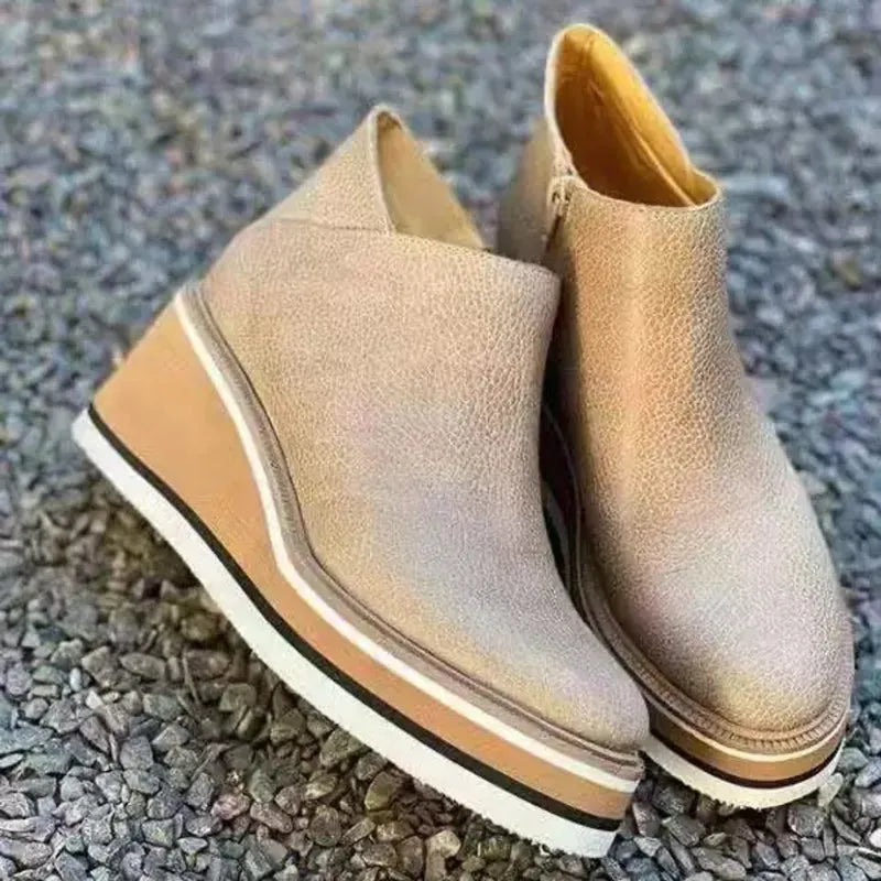 Bottines Élégantes avec Zipper pour Femmes
