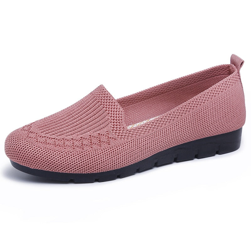 Chaussures à enfiler en textile tricoté avec semelle souple
