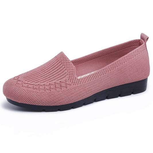 Chaussures à enfiler en textile tricoté avec semelle souple