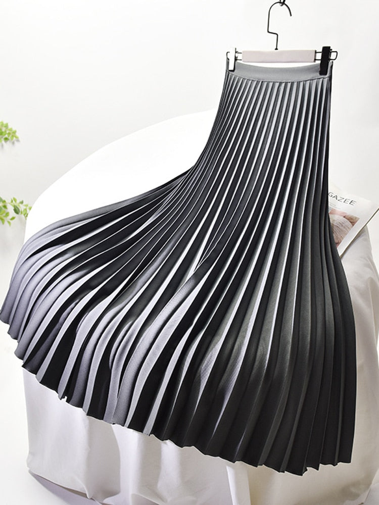 Chic Jupe Plissée Haute Taille pour Femmes