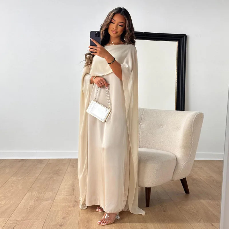 Robe Longue Élégante en Satin pour Femmes