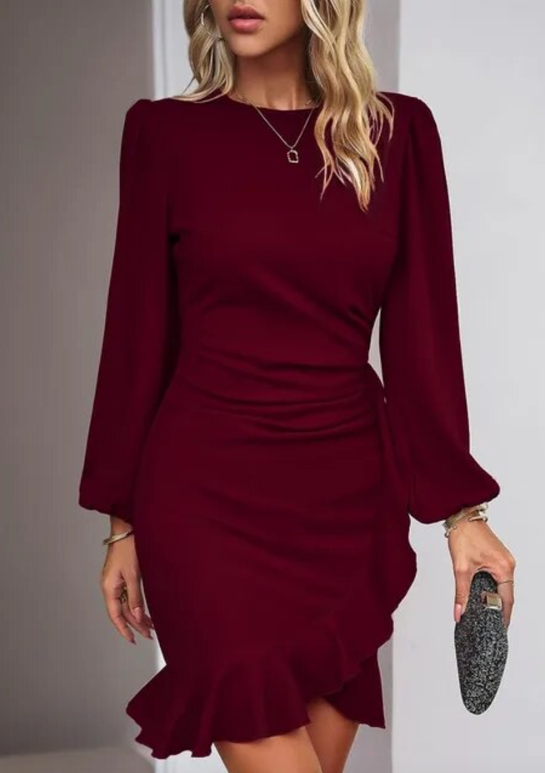 Robe Élégante à Manches Longues pour Femmes