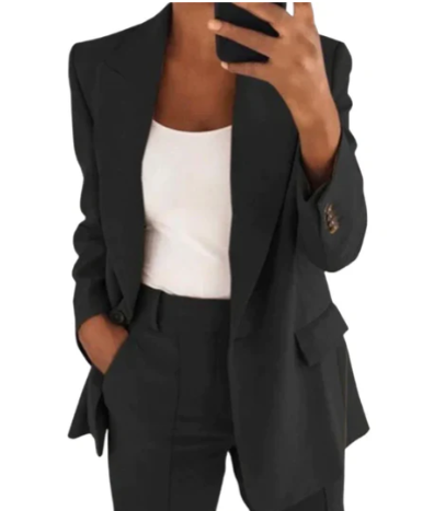 Ensemble blazer avec veste et pantalon pour femme