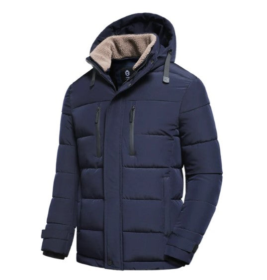 Veste d'hiver avec capuche amovible pour hommes