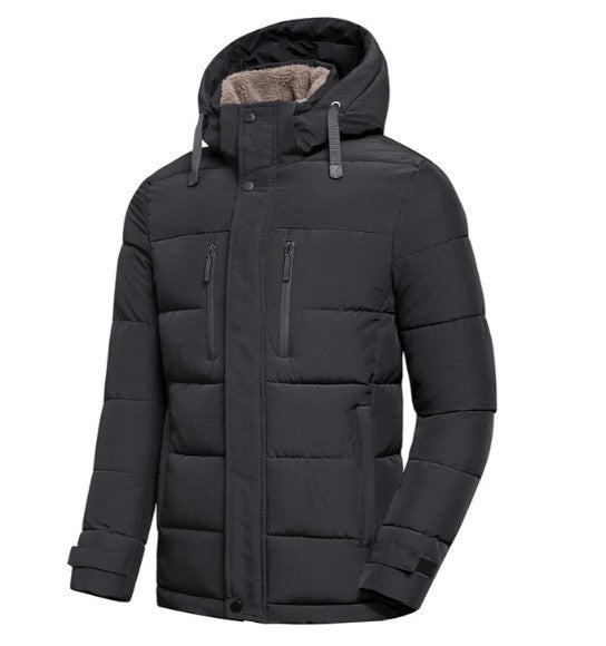 Veste d'hiver avec capuche amovible pour hommes