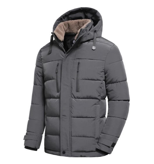 Veste d'hiver avec capuche amovible pour hommes