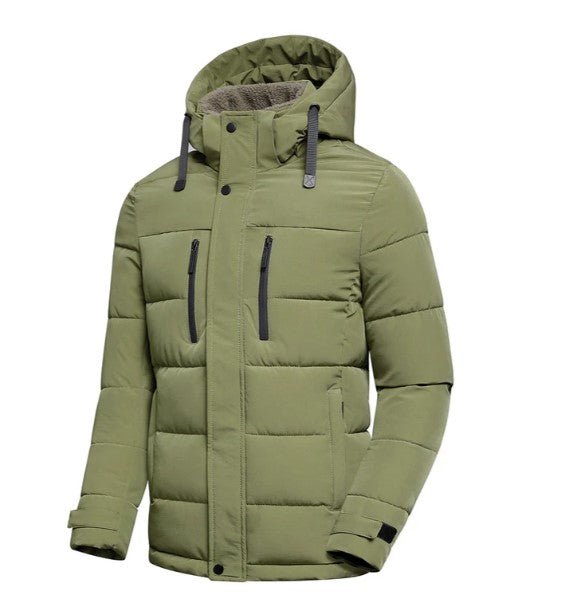 Veste d'hiver avec capuche amovible pour hommes