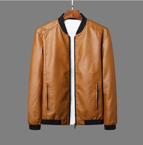 Veste en cuir classique pour hommes