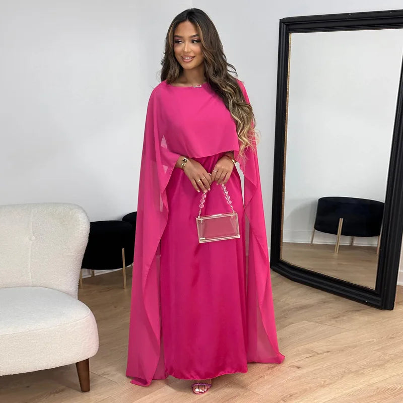 Robe Longue Élégante en Satin pour Femmes