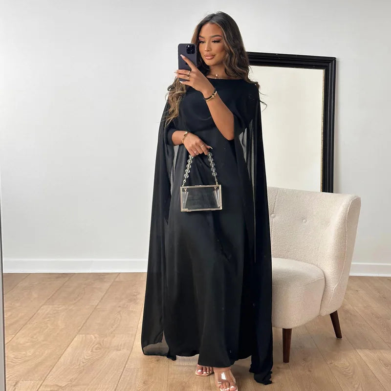 Robe Longue Élégante en Satin pour Femmes