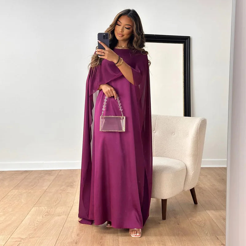 Robe Longue Élégante en Satin pour Femmes