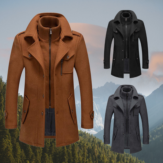 Manteau Élégant pour Homme - Trench Automne avec Col Montant