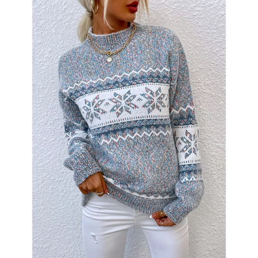 Chic Pull d'Automne à Col Montant pour Femmes