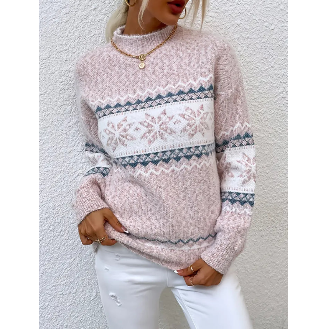 Chic Pull d'Automne à Col Montant pour Femmes