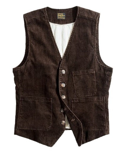 Gilet en Velours côtelé Sans Manche pour Hommes