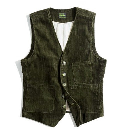 Gilet en Velours côtelé Sans Manche pour Hommes