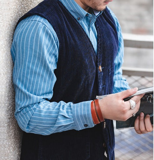 Gilet en Velours côtelé Sans Manche pour Hommes