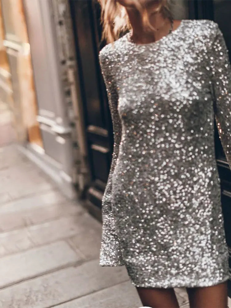 Robe Élégante en Sequins pour Femmes